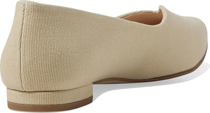 French Sole Melanie Women's Flat Shoes Black Recycled Cotton : 6.5 M, Cotton/Leather/Rubber - Image 9