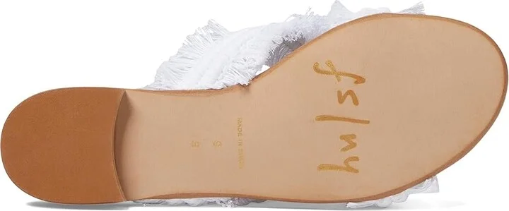 French Sole Meredith Women's Sandals Green Linen : 8.5 M, Leather - Image 7
