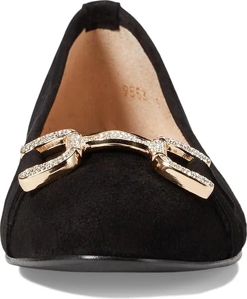 French Sole Monroe Women's Flat Shoes Black Suede : 8 M - Image 2