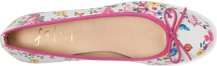 French Sole Naomi Women's Shoes Pink Floral : 9.5 M, Leather - Image 2