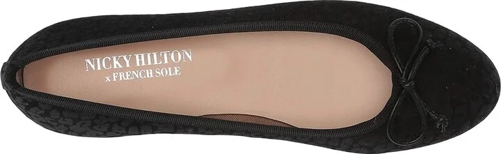 French Sole Nicky Hilton- Paris Women's Shoes Black Suede/Cheetah : 6 M - Image 3