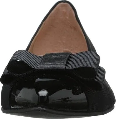 French Sole Onstage Women's Flat Shoes Black Patent/Black Suede : 5 M, Leather/Suede - Image 6