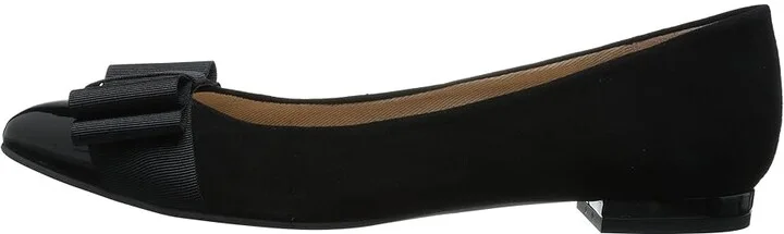 French Sole Onstage Women's Flat Shoes Black Patent/Black Suede : 5 M, Leather/Suede - Image 7
