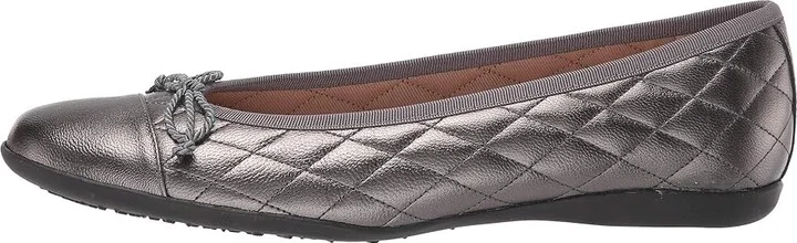 French Sole PassportR Flat Women's Dress Flat Shoes Pewter Metallic : 6 M, Leather - Image 7