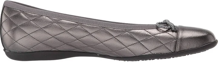 French Sole PassportR Flat Women's Dress Flat Shoes Pewter Metallic : 6 M, Leather - Image 8