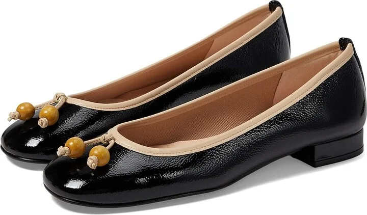 French Sole Rumba Women's Dress Flat Shoes Black : 6.5 M