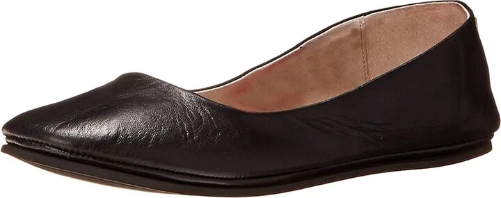 French Sole Sloop Women's Flat Shoes Black Nappa Leather : 6 M, Leather/Nappa - Image 2