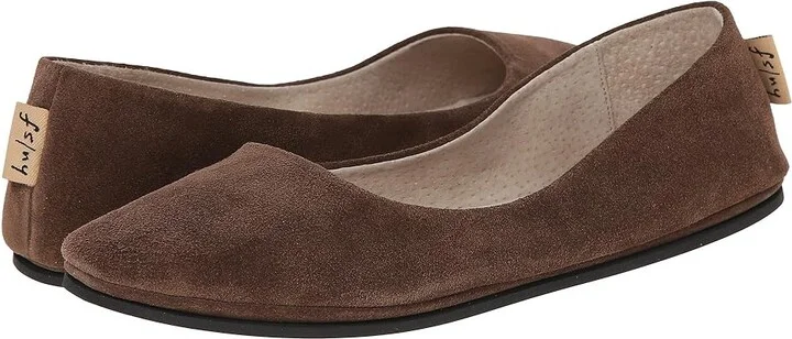 French Sole Sloop Women's Flat Shoes Chocolate Suede : 6 M, Leather/Suede