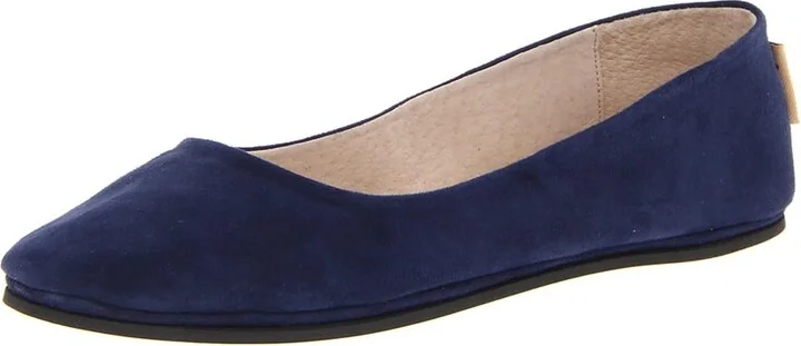 French Sole Sloop Women's Flat Shoes Navy Suede : 6 M, Leather/Suede - Image 2