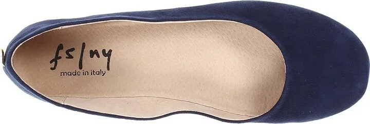 French Sole Sloop Women's Flat Shoes Navy Suede : 6 M, Leather/Suede - Image 3