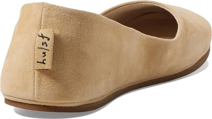 French Sole Sloop Women's Flat Shoes Nude : 7 M, Suede - Image 4