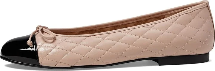 French Sole Tamara Women's Shoes Nude/Black : 6 M, Leather/Microfiber - Image 5