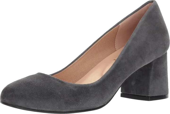 French Sole Trance Women's Flat Shoes Dark Grey Suede : 6 M - Image 2