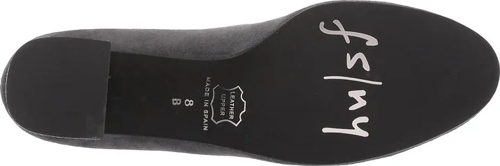 French Sole Trance Women's Flat Shoes Dark Grey Suede : 6 M - Image 4