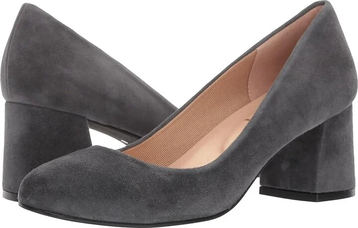 French Sole Trance Women's Flat Shoes Dark Grey Suede : 6 M