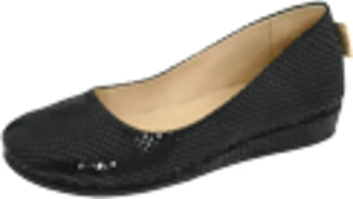 French Sole Zeppa Women's Slip on Shoes Black Snake Print Suede : 6 M - Image 2