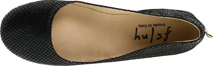 French Sole Zeppa Women's Slip on Shoes Black Snake Print Suede : 6 M - Image 3