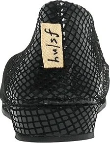 French Sole Zeppa Women's Slip on Shoes Black Snake Print Suede : 6 M - Image 5