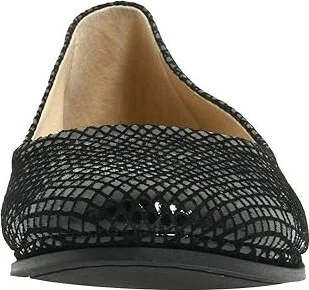 French Sole Zeppa Women's Slip on Shoes Black Snake Print Suede : 6 M - Image 6