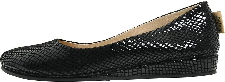 French Sole Zeppa Women's Slip on Shoes Black Snake Print Suede : 6 M - Image 7