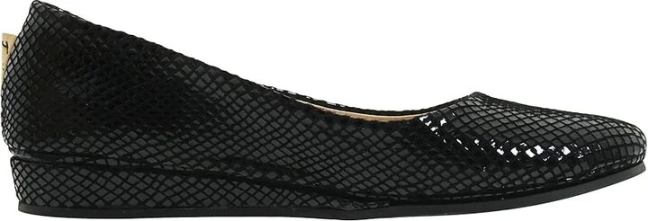 French Sole Zeppa Women's Slip on Shoes Black Snake Print Suede : 6 M - Image 8