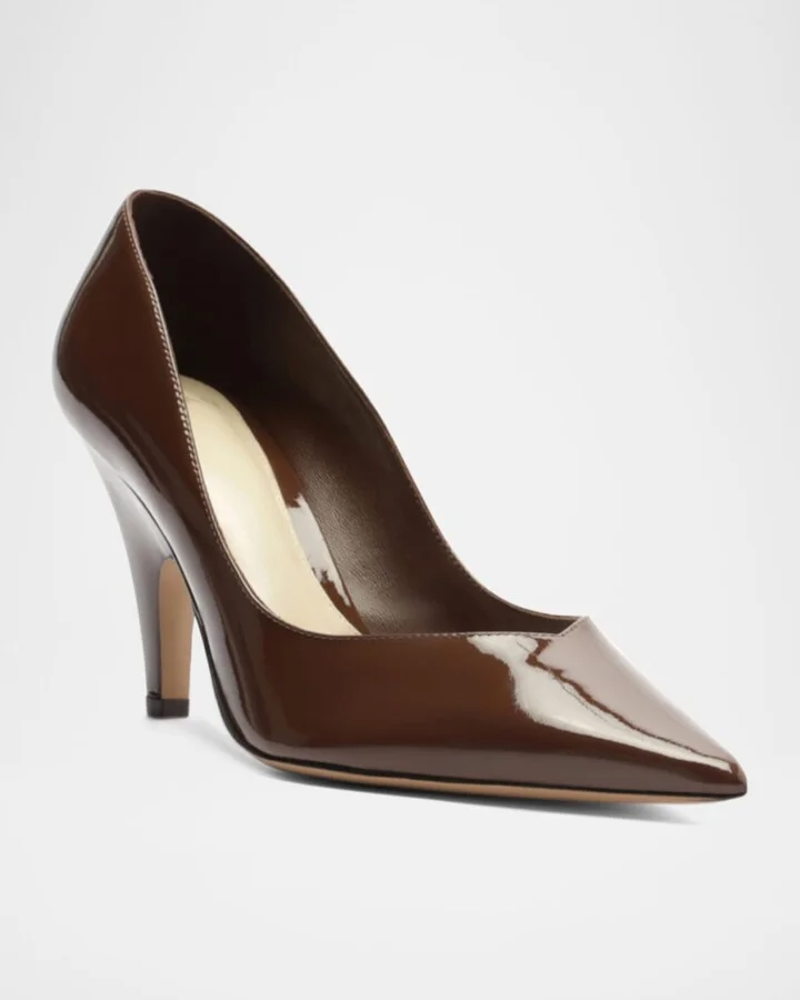 Frenchie Shiny Leather Pumps - Image 3