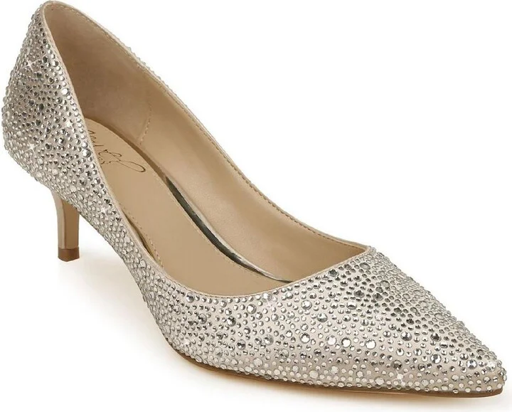 Frenchie Womens Rhinestone Pumps