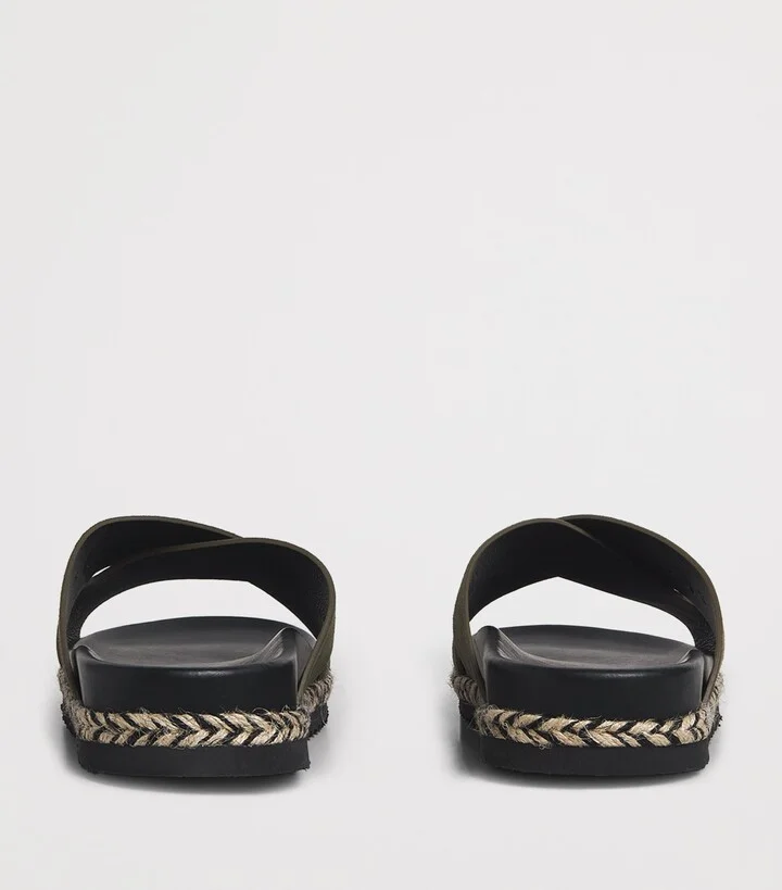 Frescobol Carioca Leather Breno Espadrille Slides - Image 4