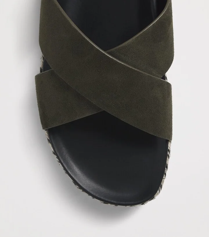 Frescobol Carioca Leather Breno Espadrille Slides - Image 5