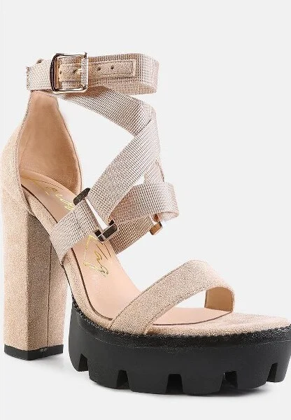 Fresh Daisy Harness Straps Block Heel Sandals Women - Image 2