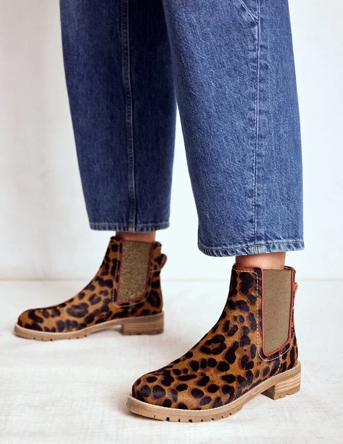 Freya Chelsea Boots, Leopard - Image 2