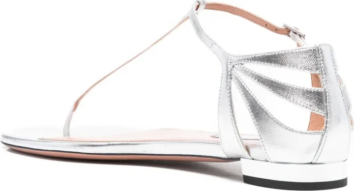 Frida leather T-bar flat sandals - Image 3