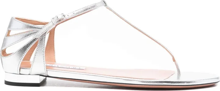 Frida leather T-bar flat sandals