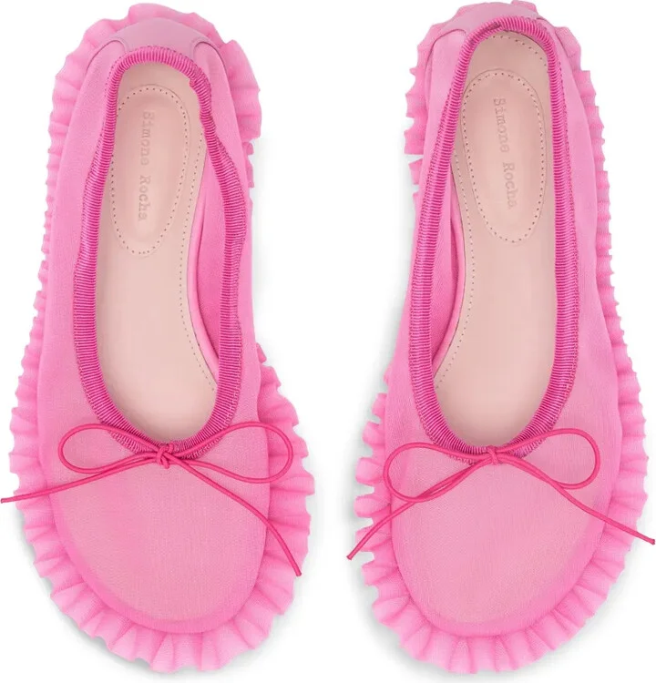 Frilled Mesh Ballet Flats - Image 2