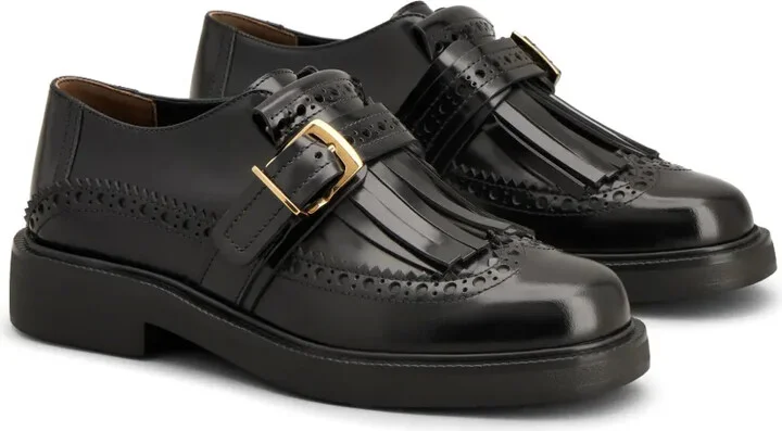 Fringe-Detail Leather Loafers - Image 2
