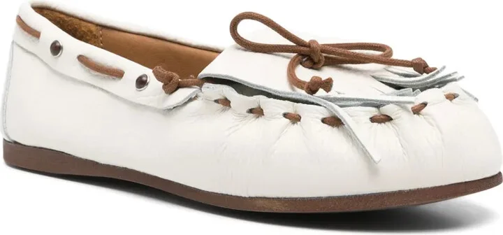 Fringe-Detail Leather Loafers - Image 2