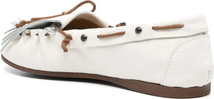 Fringe-Detail Leather Loafers - Image 3