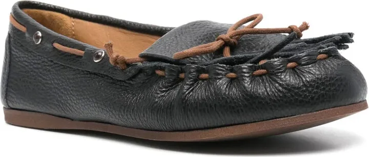 Fringe-Detail Leather Loafers - Image 2