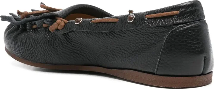 Fringe-Detail Leather Loafers - Image 3