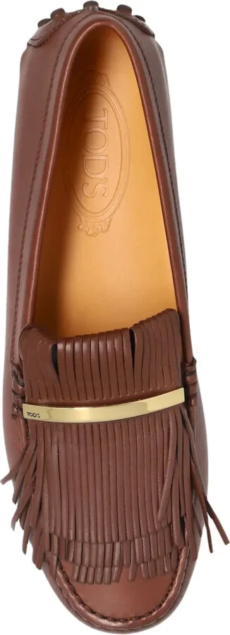 Fringe-Detail Leather Loafers - Image 3