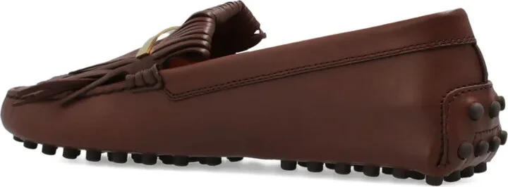 Fringe-Detail Leather Loafers - Image 4