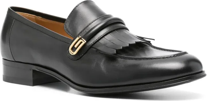 Fringe-Detail Leather Loafers - Image 2