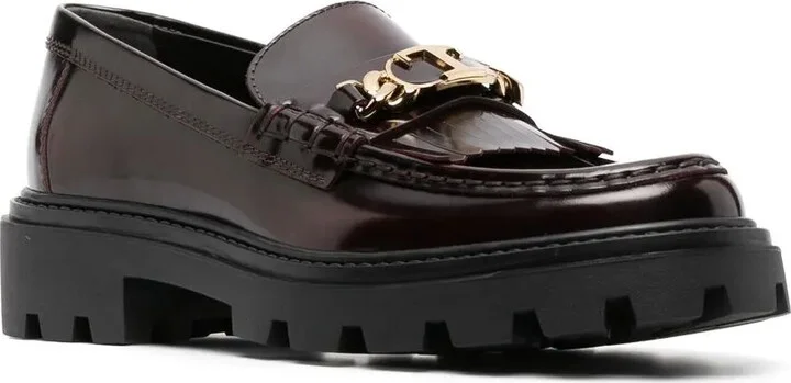 Fringe-Detail Leather Loafers - Image 2