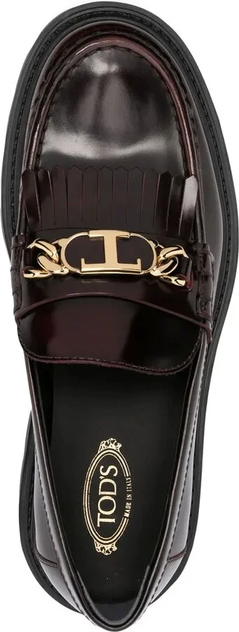 Fringe-Detail Leather Loafers - Image 4