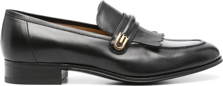 Fringe-Detail Leather Loafers