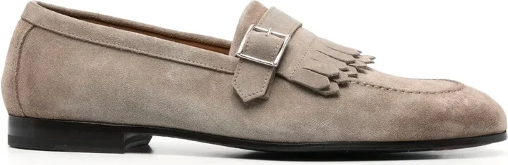 Fringe-Detail Suede Loafers