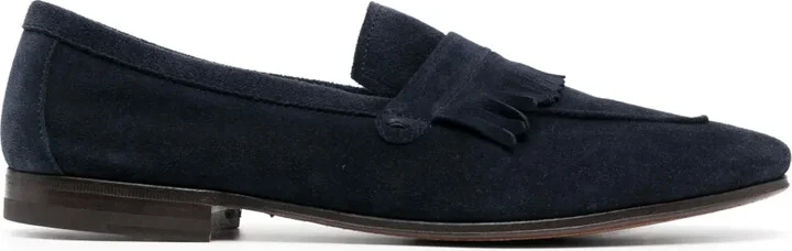 Fringe-Detail Suede Loafers