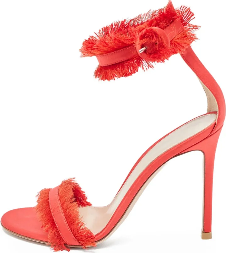 Fringe-Embellished Stiletto Heels