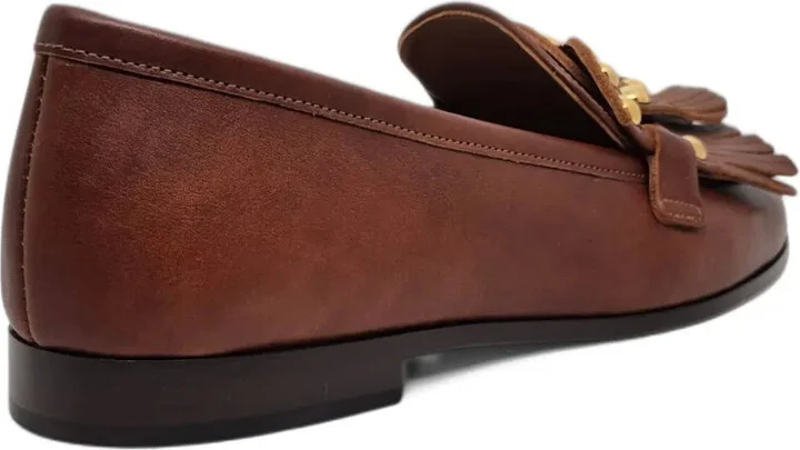 Fringe-Embellished Studded Loafers - Image 4