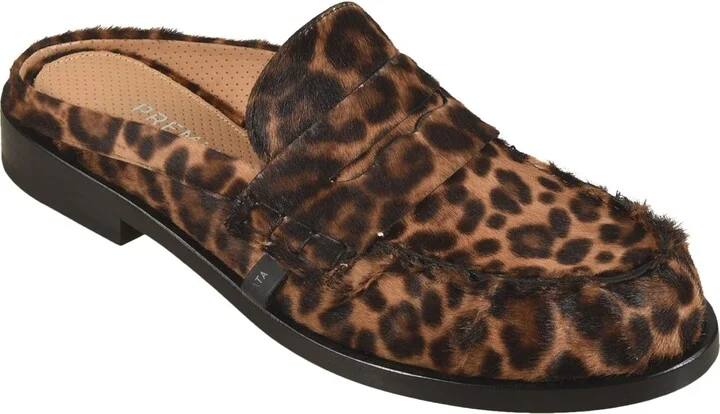 Fringe Leopard Print Mules - Image 2